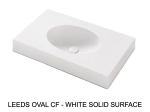 Plan vasque lavabo sur mesure : L 60 à 201 x P 40 à 51 cm, finition lisse mate, 10 couleurs au choix, Anti bactérien, résine Akrytan® teinté dans la masse, Livraison Offerte.